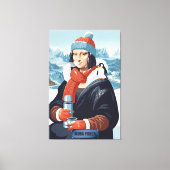 Grappige Mona Kunst Parodie Canvas Afdruk (Voorkant)