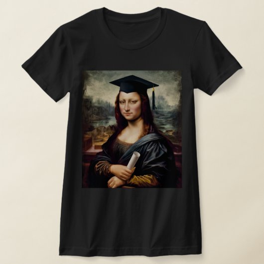 Grappige Mona Lisa Afgestudeerde T-shirt (Laagn)