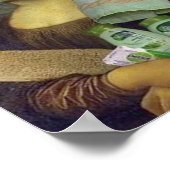 Grappige Mona Lisa doet huidverzorging Leonardo da Poster (Hoek)