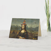 Grappige Mona Lisa Heks Halloween Kaart (Achterkant)
