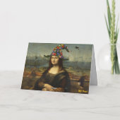 Grappige Mona Lisa Heks Halloween Kaart (Achterkant)