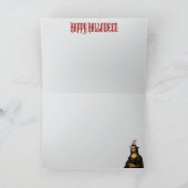 Grappige Mona Lisa Heks Halloween Kaart (Binnen)