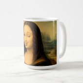 Grappige Mona Lisa Knikkende Koffiemok Da Vinci Ku (Voorkant rechts)