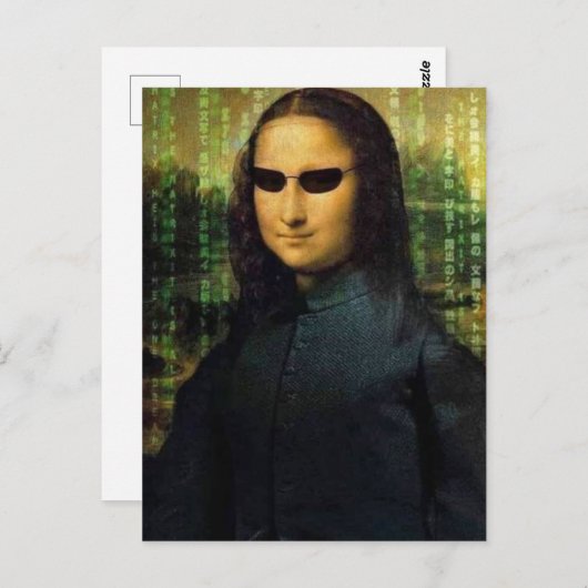 Grappige Mona Lisa matrix Leonardo da Vinci Briefkaart (Voorkant / Achterkant)