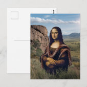 Grappige Mona Lisa op safari Briefkaart (Voorkant / Achterkant)