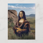 Grappige Mona Lisa op safari Briefkaart (Voorkant)