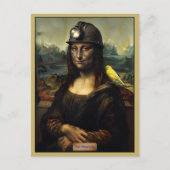Grappige Mona Lisa parodie Briefkaart (Voorkant)