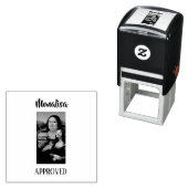 Grappige Mona Lisa Parodie Kunst & Meneer, Bean Zelfinktende Stempel (In situ)