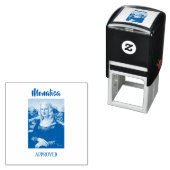 Grappige Mona Lisa Parodie Kunst Zelfinktende Stempel (In situ)