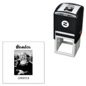 Grappige Mona Lisa Parodie Kunst Zelfinktende Stempel (In situ)