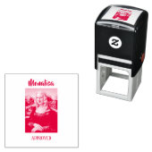 Grappige Mona Lisa Parodie Kunst Zelfinktende Stempel (In situ)
