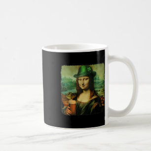 Grappige Mona Lisa St. Patricks Day Shamrock Pet L Koffiemok