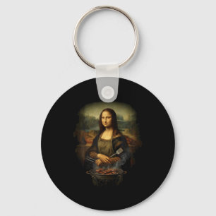 Grappige Mona Lisa Tmaster Bbq Smoker Grill Feest Sleutelhanger