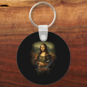 Grappige Mona Lisa Tmaster Bbq Smoker Grill Feest Sleutelhanger (Voorkant)
