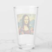 Grappige Mona Van Gogh stijl Lisa Glass Cup Glas (Achterkant)