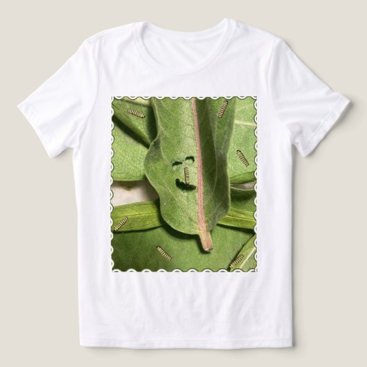 Grappige Monarch Butterfly Caterpillar Tri-Blend Shirt (Design voorkant)