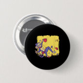 Grappige Monkey Boulderen En Klimmen Ronde Button 5,7 Cm (Voorkant /achterkant)