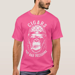 Grappige Monkey Sigaren En Slechte Beslissingen T-shirt