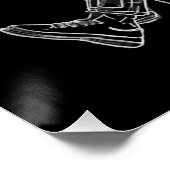 Grappige monochrome vaderposter perfect poster (Hoek)