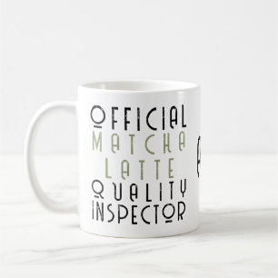 Grappige Monogram Zwarte Groene Matcha Latte Passi Koffiemok