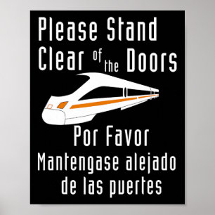 Grappige Monorail Gelieve Op Een Veilige Afstand V Poster