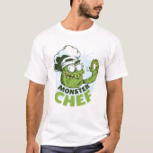Grappige Monster Chef Kraken Octopus Aangepast Mon T-shirt (Voorkant)