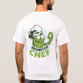 Grappige Monster Chef Kraken Octopus Aangepast Mon T-shirt