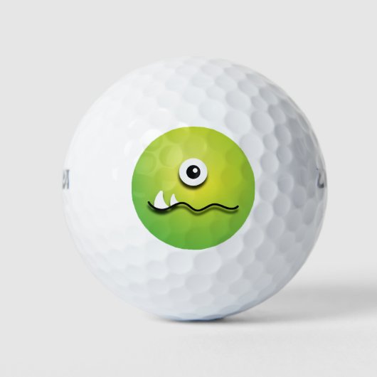 Grappige Monster Eye Emoji Golfballen (Voorkant)