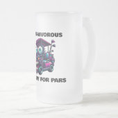 Grappige Monster Golf Cart Gift Sport Fans Matglas Bierpul (Voorkant rechts)