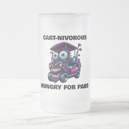 Grappige Monster Golf Cart Gift Sport Fans Matglas Bierpul (Center)