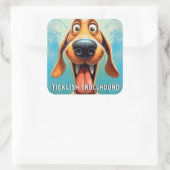 Grappige Monster Hond: Ticklish Trollhound Vierkante Sticker (Tas)