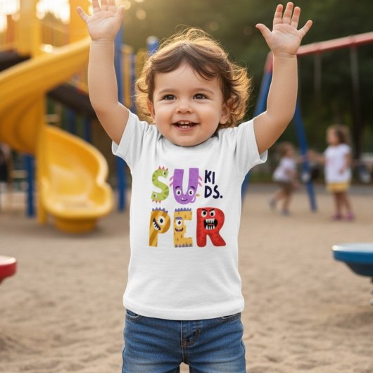 Grappige Monster Letters 'Super Kids'
