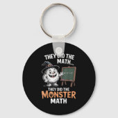 Grappige Monster Wiskunde Docent Halloween Yeti Ko Sleutelhanger (Voorkant)