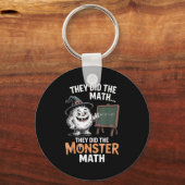 Grappige Monster Wiskunde Docent Halloween Yeti Ko Sleutelhanger (Voorkant)