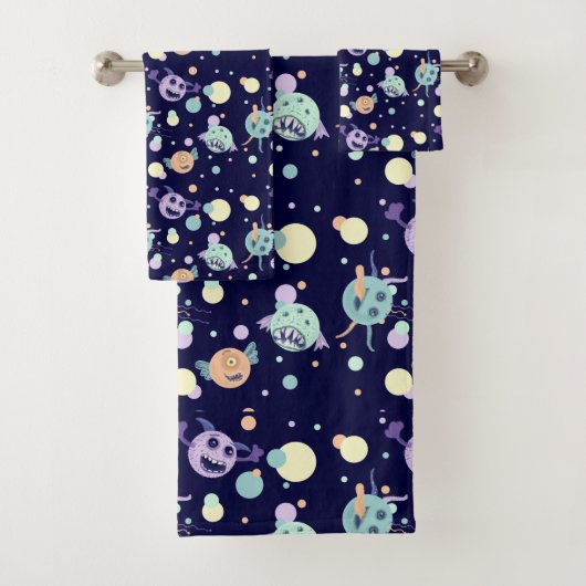 Grappige monsters bad handdoek (Insitu)