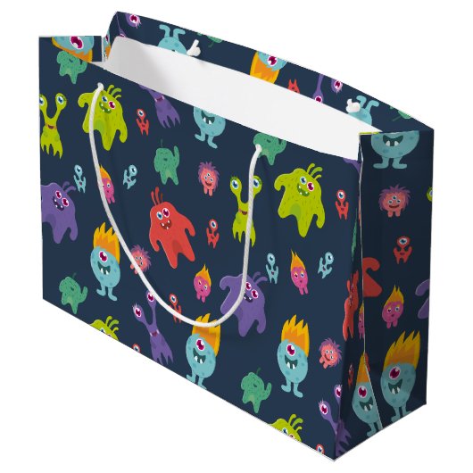 Grappige monsters cadeautas (Achterkant Gekanteld)