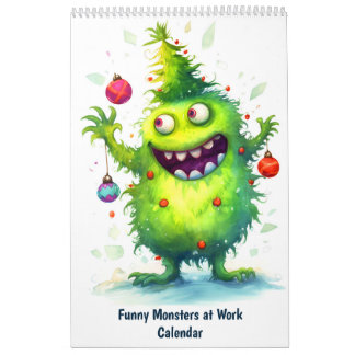 Grappige Monsters op Werk – Kinderkalender Kalender