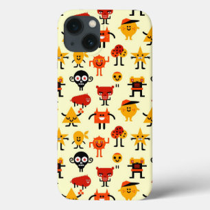 Grappige monsters patroon iPhone 13 hoesje