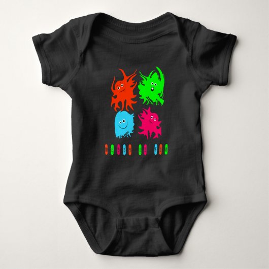 Grappige monsters romper (Voorkant)