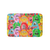 Grappige monsters, Waterverf naadloos patroon. Badmat (Voorkant)