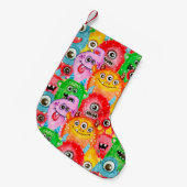 Grappige monsters, Waterverf naadloos patroon. Kleine Kerstsok (Voorkant (Hangend))