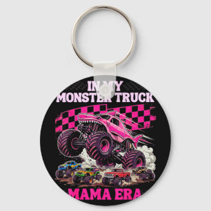 Grappige monstertruck mama schattig meisje jongen sleutelhanger