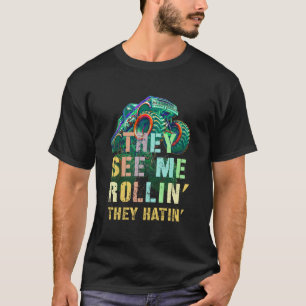 Grappige monstertruck ZE ZIEN ME ROLLEN' Hatin' Th T-shirt