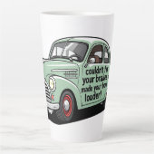 Grappige monteur auto kon remmen niet repareren cl latte mok (Voorkant)