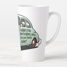 Grappige monteur auto kon remmen niet repareren cl latte mok