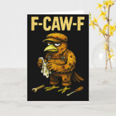 Grappige monteur F Caw F Crow Fcawf Raven Mechanic Kaart (Gele Bloem)