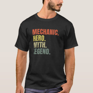 Grappige monteur held mythe legende beste baan mon t-shirt