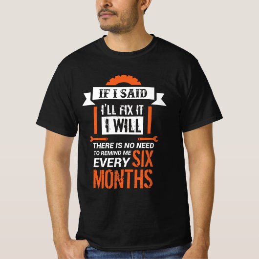 Grappige monteur t-shirt (Voorkant)