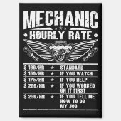 Grappige monteur uurtarief auto monteur arbeid magneet (Voorkant)