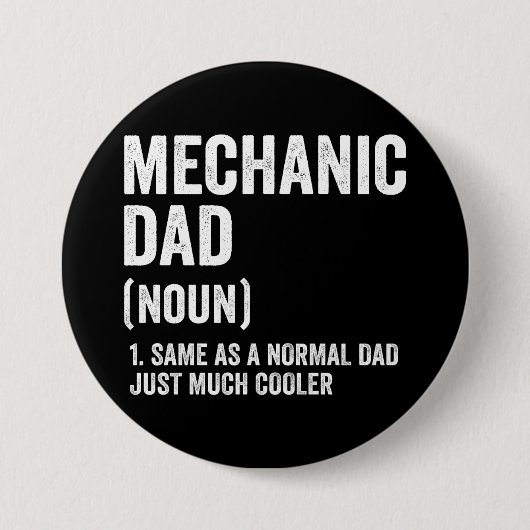 Grappige monteur vader ronde button 7,6 cm (Voorkant)